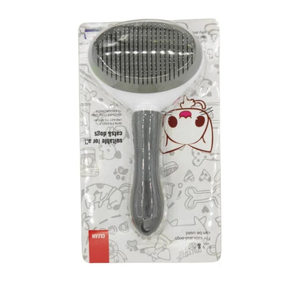 Self-Cleaning Pet Hair Removal Comb for Cats and Dogs - Grooming Slicker Brush and Pet Accessories