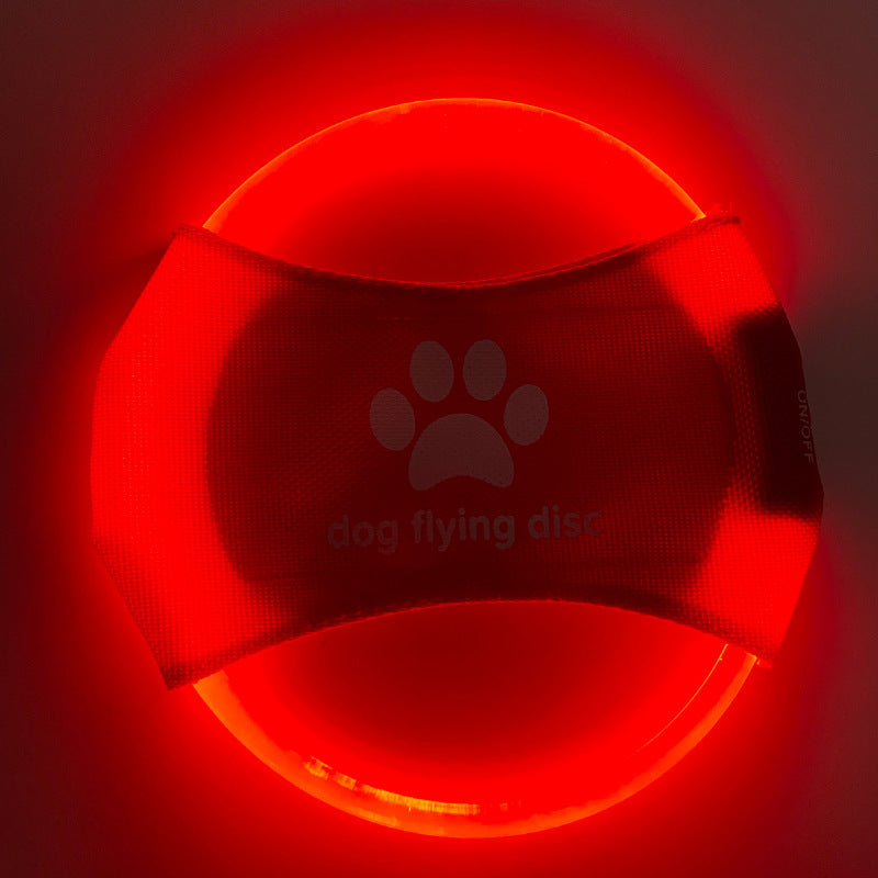 LED Glowing Dog Flying Discs - Interactive Training Toy for Pets