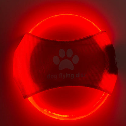 LED Glowing Dog Flying Discs - Interactive Training Toy for Pets
