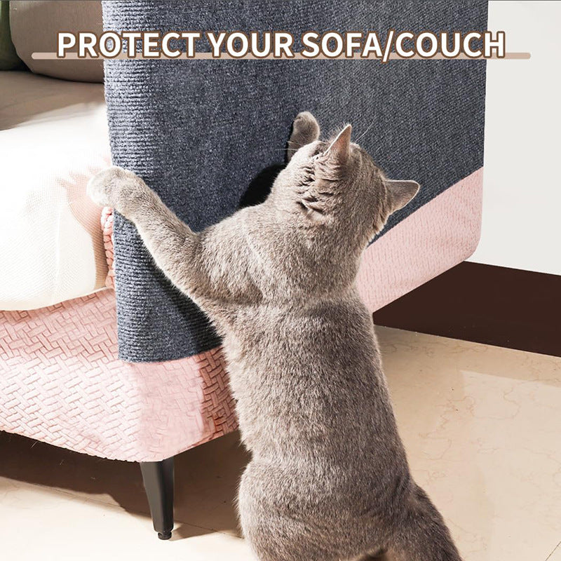 Self-Adhesive Carpet Scratch Board for Cats - Wall-Mounted Protection for Sofas and Furniture, Trimmable Pet Product