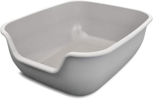 Betterbox Large Non-Stick Litter Box with Pet-Safe Coating for Easy Cleaning and Open Top Design, Crafted from Durable ABS Plastic