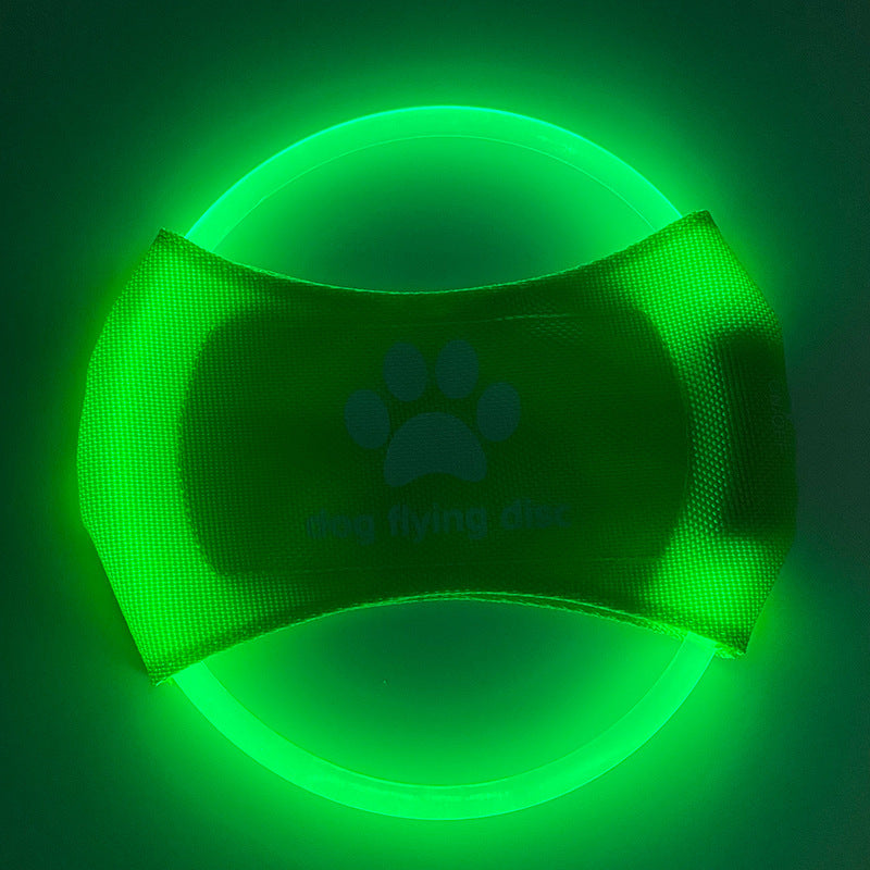 LED Glowing Dog Flying Discs - Interactive Training Toy for Pets