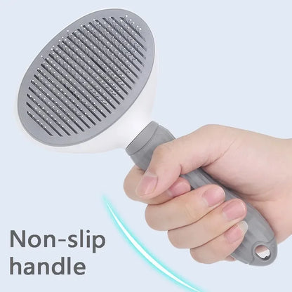 Self-Cleaning Pet Hair Removal Comb for Cats and Dogs - Grooming Slicker Brush and Pet Accessories