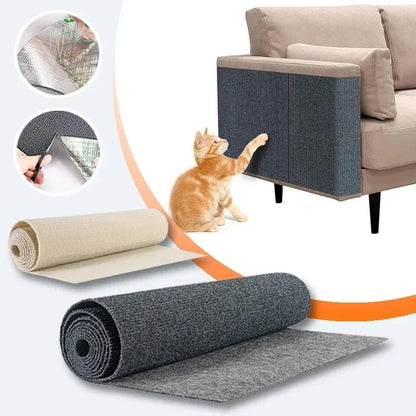 Self-Adhesive Carpet Scratch Board for Cats - Wall-Mounted Protection for Sofas and Furniture, Trimmable Pet Product