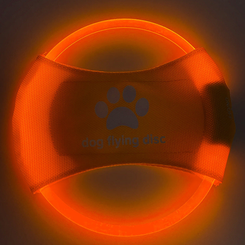 LED Glowing Dog Flying Discs - Interactive Training Toy for Pets