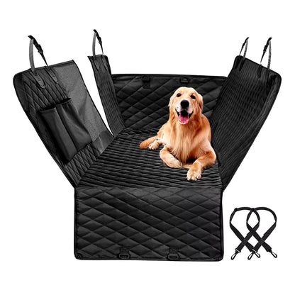 Double Zipper Waterproof Pet Seat Pad for Cars - 143x153CM, Dirt Resistant, Compatible with Multiple Models, Solid Color Rear Seat Cushion