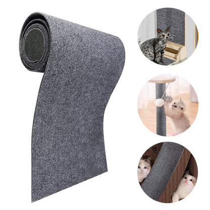 Self-Adhesive Carpet Scratch Board for Cats - Wall-Mounted Protection for Sofas and Furniture, Trimmable Pet Product