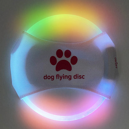 LED Glowing Dog Flying Discs - Interactive Training Toy for Pets