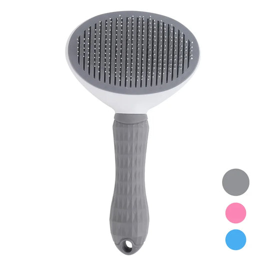 Self-Cleaning Pet Hair Removal Comb for Cats and Dogs - Grooming Slicker Brush and Pet Accessories