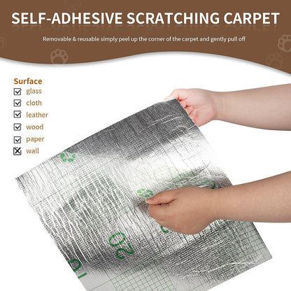 Self-Adhesive Carpet Scratch Board for Cats - Wall-Mounted Protection for Sofas and Furniture, Trimmable Pet Product