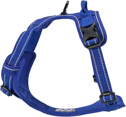 Truelove TLH5651 Adjustable No-Pull Dog Harness - Reflective Vest for Comfortable Control in Royal Blue, Medium Size